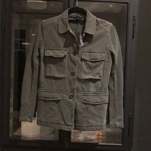 NWT James Perse olive utility jacket.